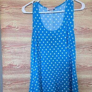 Pretty Woman sleeveless polka dot blouse Size L